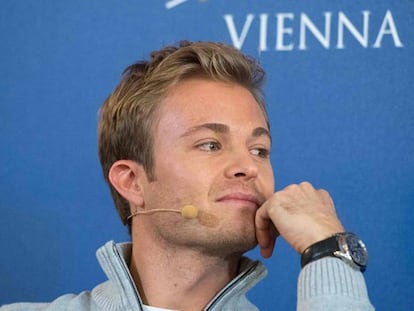 Rosberg en rueda de prensa.