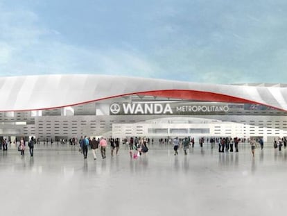 Imagen idealizada del nuevo estadio del Atlético de Madrid