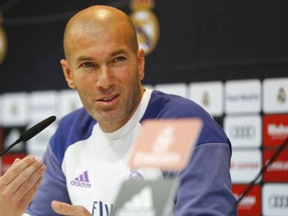 Zidane, en rueda de prensa. ATLAS