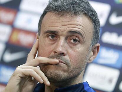 Luis Enrique, en Sant Joan Despí.