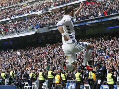 Bale celebra el gol del 2-0 al Espanyol. Vídeo: Zidane, sobre Gareth.