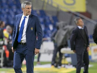 Quique Setién este viernes ante el Villarreal.