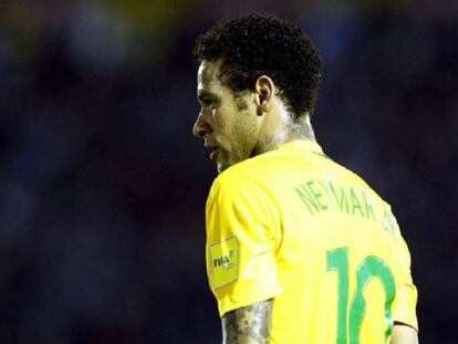 Neymar, durante un partido reciente con Brasil.