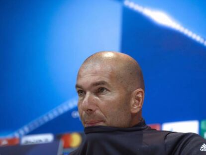 Zidane, este lunes en rueda de prensa.