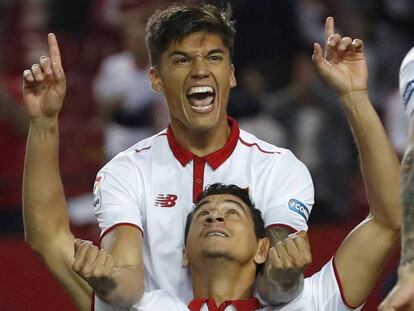 FOTO: Ganso celebra su primer gol en Liga con el Sevilla. / VÍDEO: Declaraciones de los entrenadores.