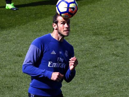 Gareth Bale en el entrenamiento de este sábado. / Declaraciones de Zidane.