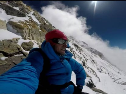 Kilian Jornet durante su ascenso al Everest.