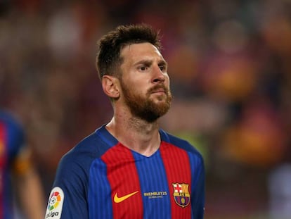 Messi, el pasado domingo en el Camp Nou.