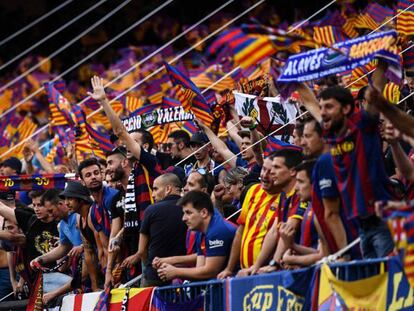 Aficionado del Barça en la final de Copa.