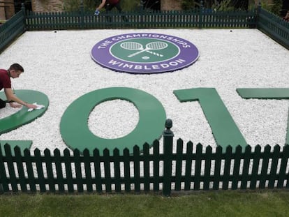 Insignia de la chaqueta de un árbitro en el Torneo de Wimbledon.