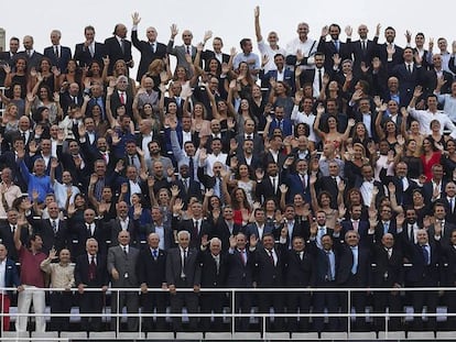 Homenaje a los medallistas en el Estadio Olímpico de Montjuïc.