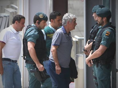 Villar, durante el registro en la sede de la Federacion Española de Futbol.