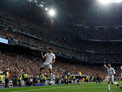 Asensio celebra el primer gol del Real Madrid ante el Barcelona. En vídeo, las declaraciones de Keylor Navas tras el encuentro.