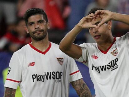 Ben Yedder su tercer gol al Maribor. En vídeo, declaraciones de Eduardo Berizzo, entrenador del Sevilla F.C.