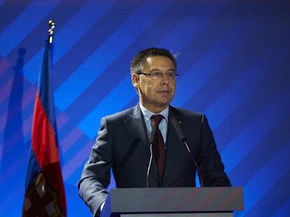 Bartomeu, durante la Asamblea de Compromisarios.
