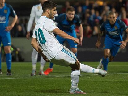 FOTO: Marco Asensio lanza un penalti ante el Fuenlabrada. / VÍDEO: Declaraciones del entrenador del Girona, Pablo Machín, sobre el conflicto catalán.