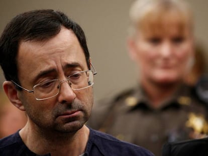 Larry Nassar, este miércoles en el juzgado en Michigan (EE UU).