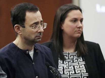 Larry Nassar, durante el juicio.