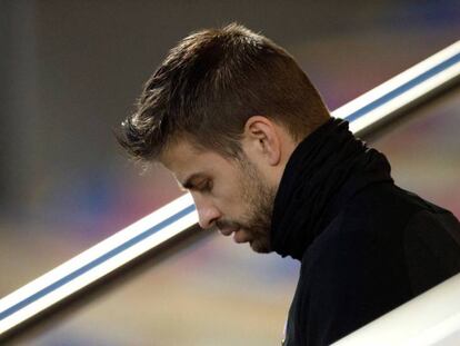 Piqué, en un entrenamiento de esta semana. En vídeo, las declaraciones de Vives.