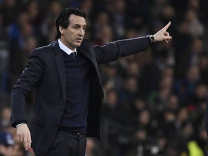 Unai Emery durante el Madrid-PSG. En vídeo, declaraciones de Unai Emery, entrenador del PSG.