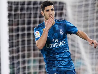 Marco Asensio celebra su segundo gol. En vídeo, declaraciones de Zidane.