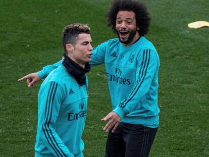 Foto: Cristiano Ronaldo y Marcelo, en Valdebebas. | Vídeo: Simeone en rueda de prensa.