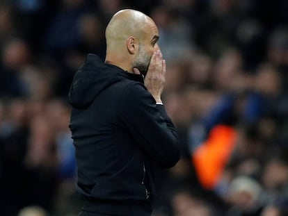 Guardiola durante el partido ante el Liverpool por la Champions. En vídeo, declaraciones de Ernesto Valverde, entrenador del FC Barcelona y Josep Guardiola, entrenador del Manchester City.