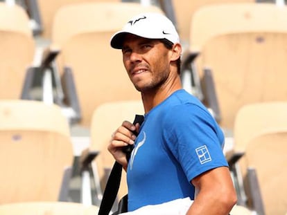 Getty Firma: Cameron Spencer
Pie de Foto: Nadal, durante un entrenamiento en Roland Garros.