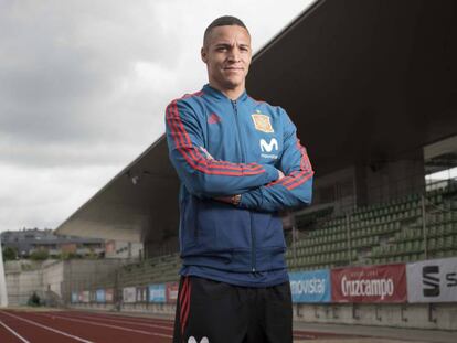 Rodrigo Moreno en el primer campo de Las Rozas.