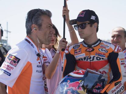 Dani Pedrosa, antes de la salida en el GP de Holanda el 1 de julio.