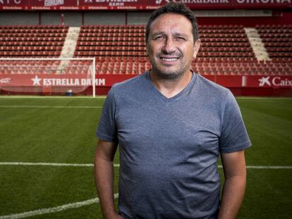 Eusebio, en el estadio de Montilivi.