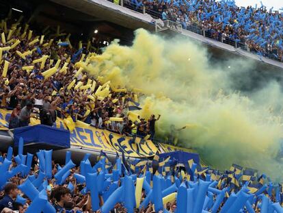 Aficionados de Boca Juniors durante el partido ante River. En vídeo, las reacciones tras el encuentro.