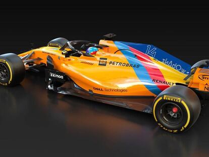 El coche con el diseño especial con el que Alonso correrá su último Gran Premio en Fórmula 1. En vídeo, así ha sido la trayectoria de Alonso.