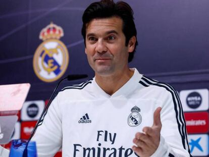 Solari, durante la conferencia de prensa.