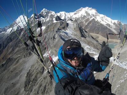 Jean Yves Fredriksen, durante su travesía al Himalaya.