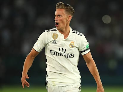 Marcos Llorente celebra su gol al Al Ain. En vídeo, declaraciones del jugador del Real Madrid.