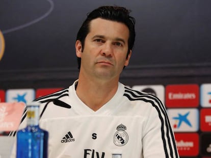 Solari, durante la conferencia de prensa.