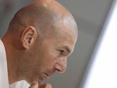 Zidane, durante la rueda de prensa.