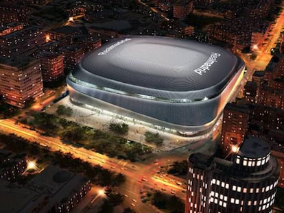 Imagen del futuro estadio Bernabéu.