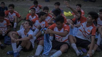 En vídeo: el fútbol para la paz en Tamaulipas. En foto: algunos de los niños de las academias de Correcaminos en Ciudad Victoria.