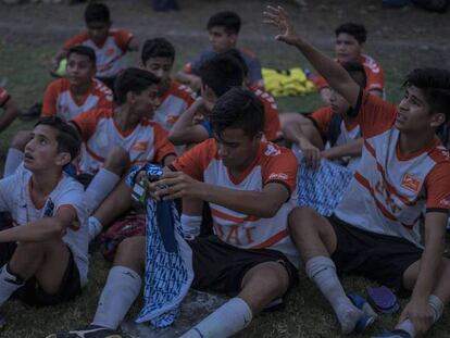 En vídeo: el fútbol para la paz en Tamaulipas. En foto: algunos de los niños de las academias de Correcaminos en Ciudad Victoria.