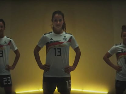 Las jugadoras de la selección alemana, en el vídeo previo al Mundial de Francia 2019.