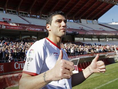 José Antonio Reyes, en 2012, con la camiseta del Sevilla.