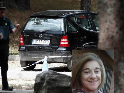 El coche de la esquiadora desaparecida, Blanca Fernández Ochoa, hallado en Cercedilla.