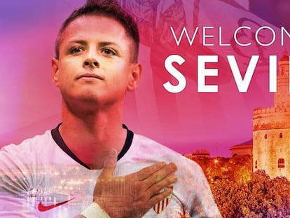 Chicharito ya es nuevo jugador del Sevilla.