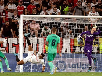 Benzema cabecea para marcar el gol. En vídeo, declaraciones de Zidane.