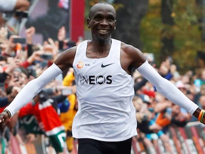 Eliud Kipchoge, tras el maratón que corrió en Viena.