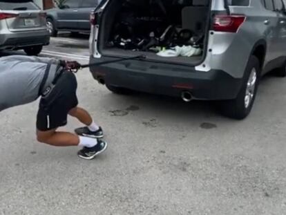 En vídeo, el entrenamiento de Fernando Verdasco.