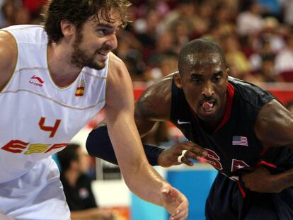 Kobe Bryant, juntoa Pau Gasol, en la final olímpica de Pekín 2008. En vídeo, las claves que convirtieron a Bryant en leyenda.