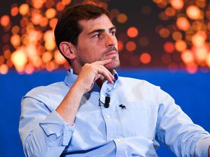 Casillas, durante un congreso de la FIFA.